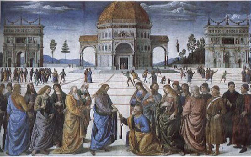 Pietro Perugino Christian kingdom of heaven will be the key to St. Peter's oil painting image